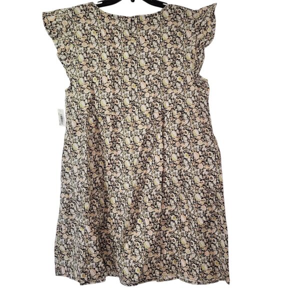 GOODTHREADS Relaxed-Fit Floral Linen Flutter Sleeve Peasant Dress Size X-Large - Picture 2 of 14